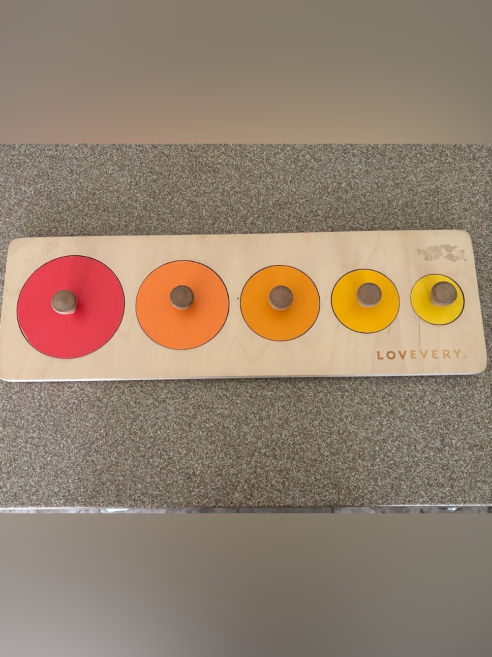 Lovevery Wooden Colored Circles puzzle